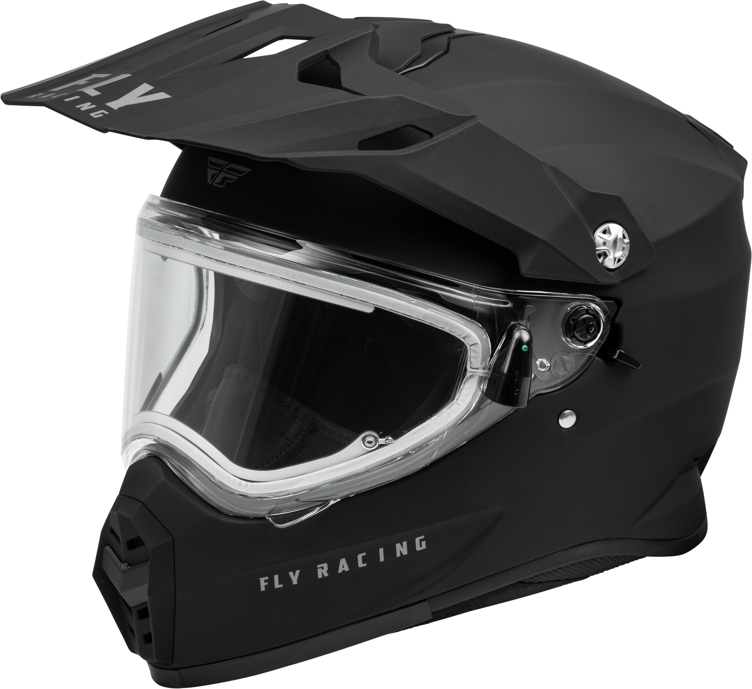 Fly Racing Trekker Cw Solid Helmet Elec Shld Matte Black Sm 73-31366S