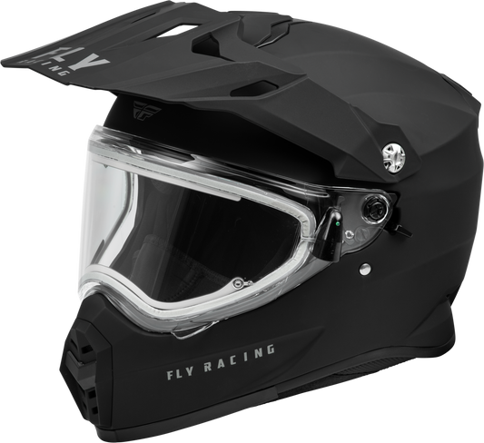 Fly Racing Trekker Cw Solid Helmet Elec Shld Matte Black Lg 73-31366L