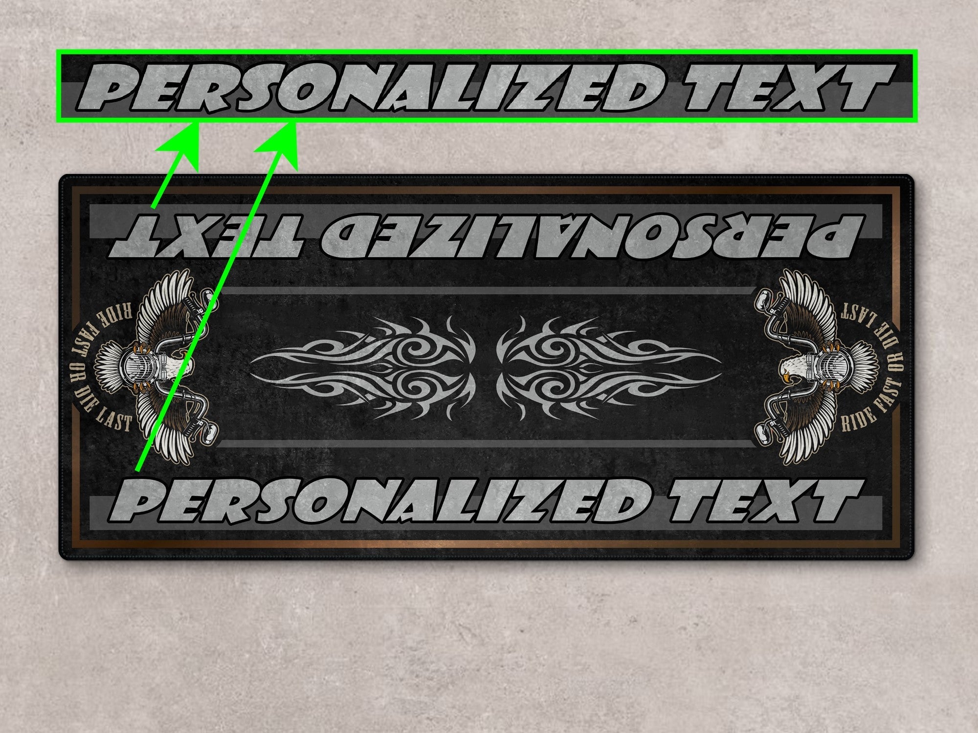 MPM Motorcycle Mat for Cruiser Motorcycle "Big Power, Big Style" - MM7305