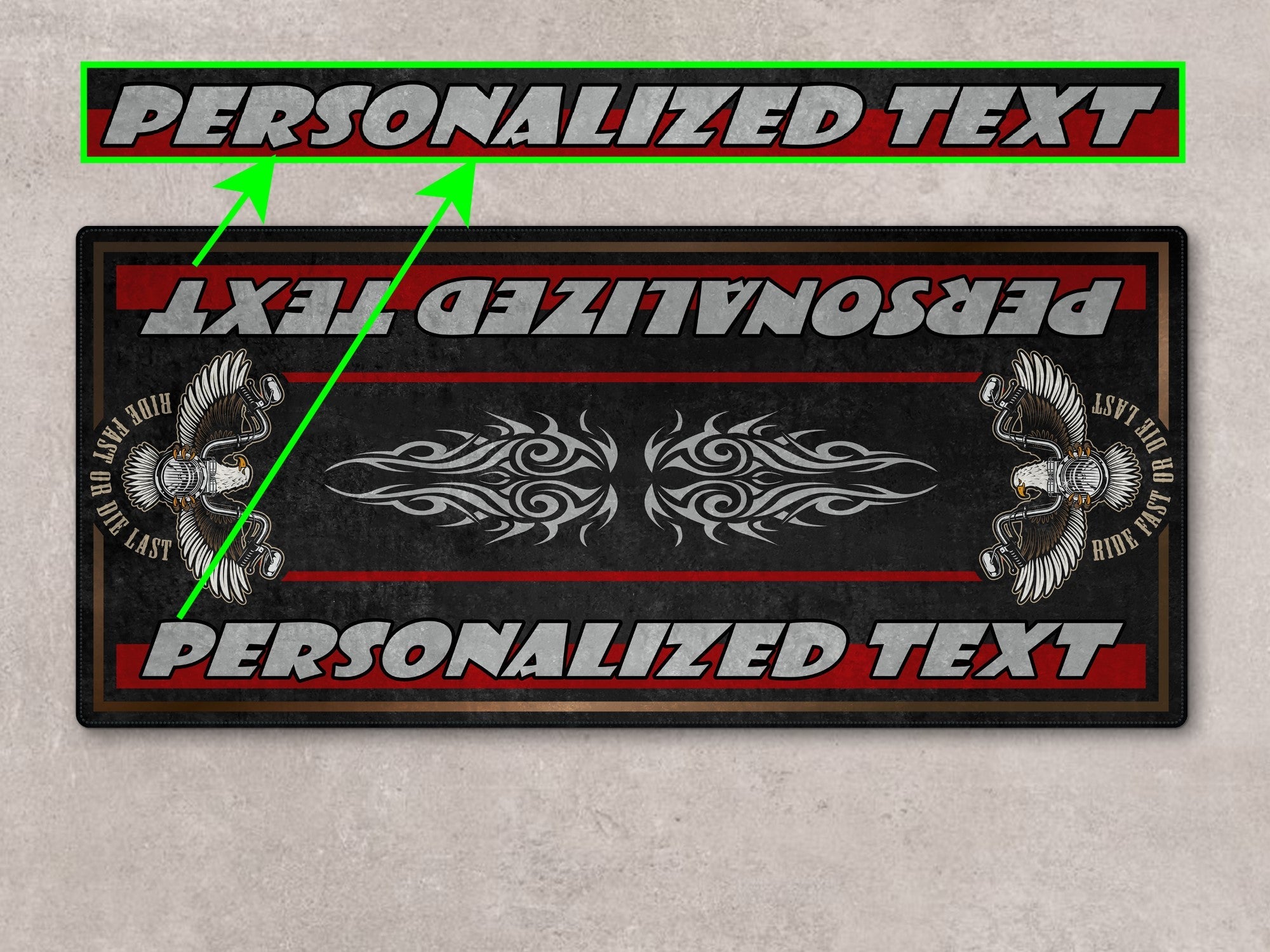 MPM Motorcycle Mat for Cruiser Motorcycle "Big Power, Big Style" - MM7305