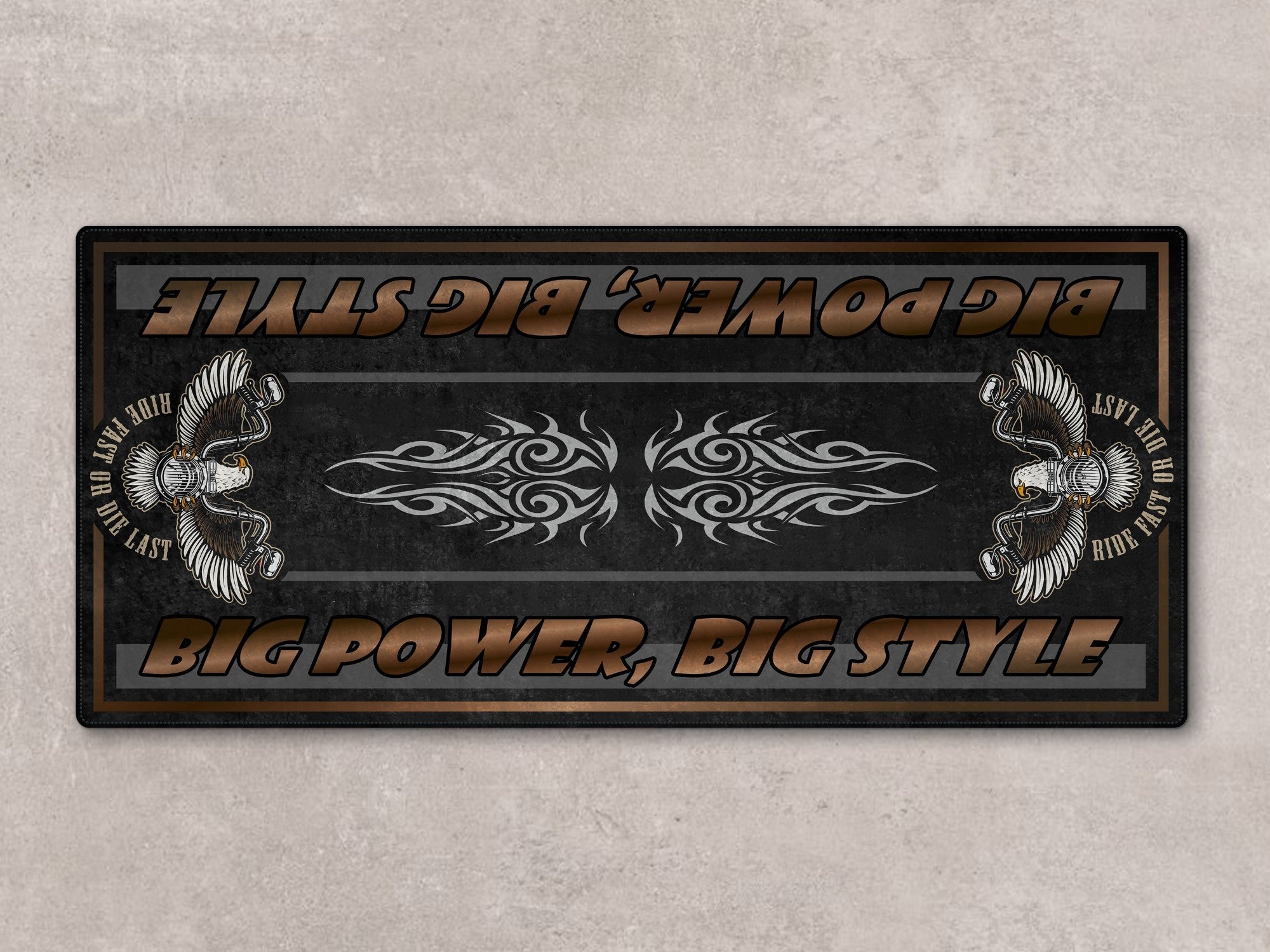 MPM Motorcycle Mat for Cruiser Motorcycle "Big Power, Big Style" - MM7305