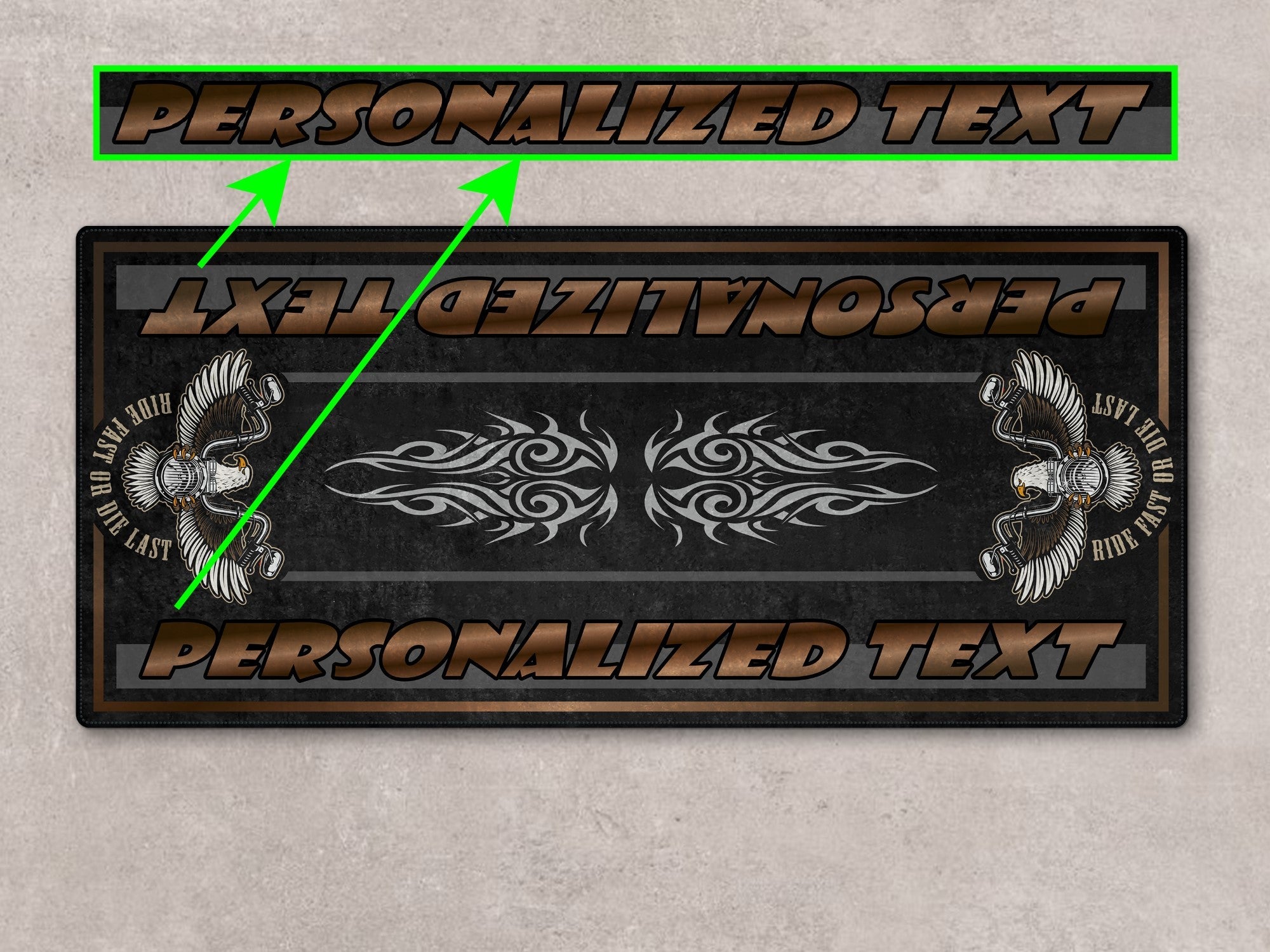 MPM Motorcycle Mat for Cruiser Motorcycle "Big Power, Big Style" - MM7305