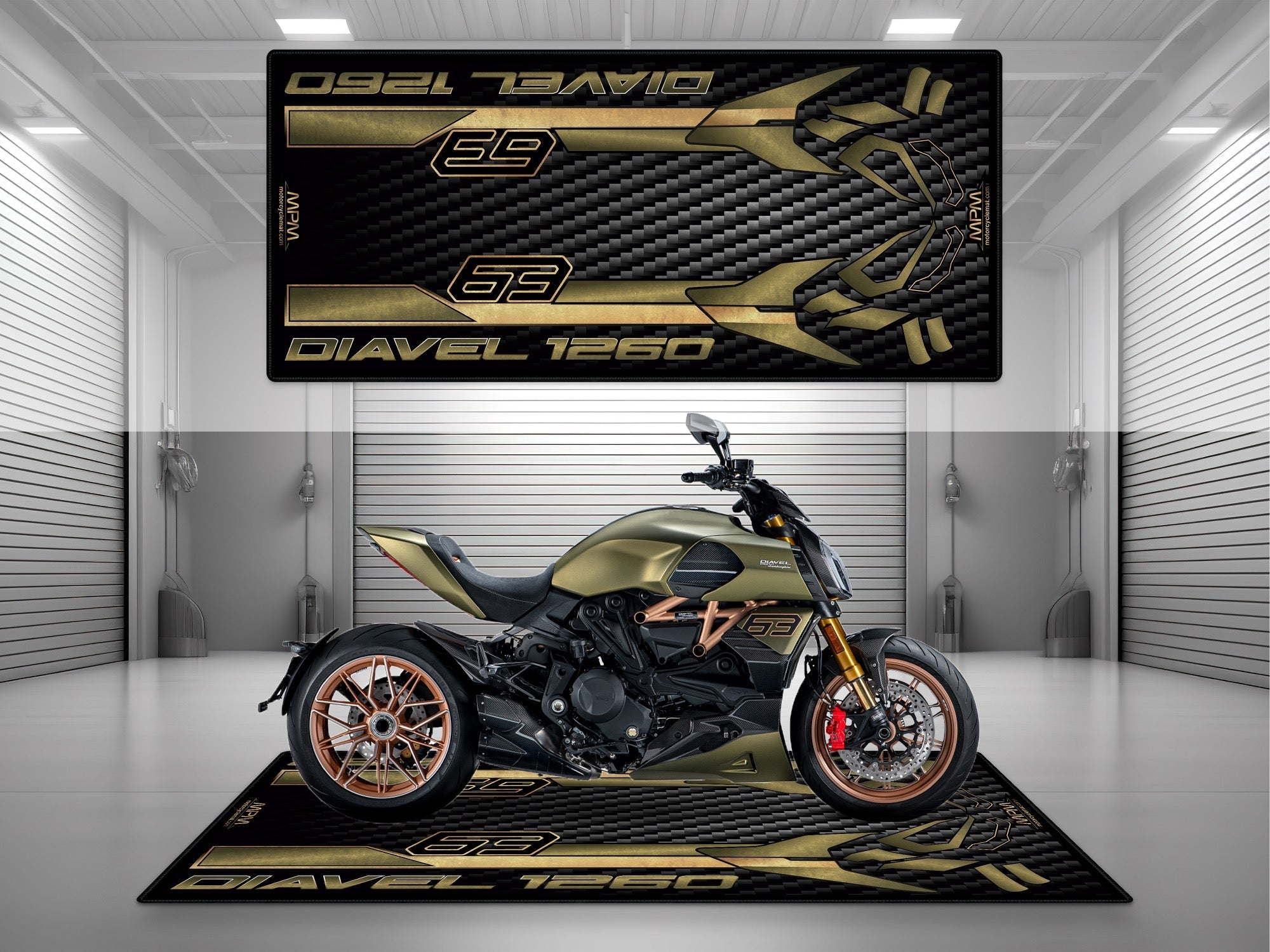 MPM Motorcycle Mat for Ducati Diavel 1260 Lamborghini Edition - MM4266