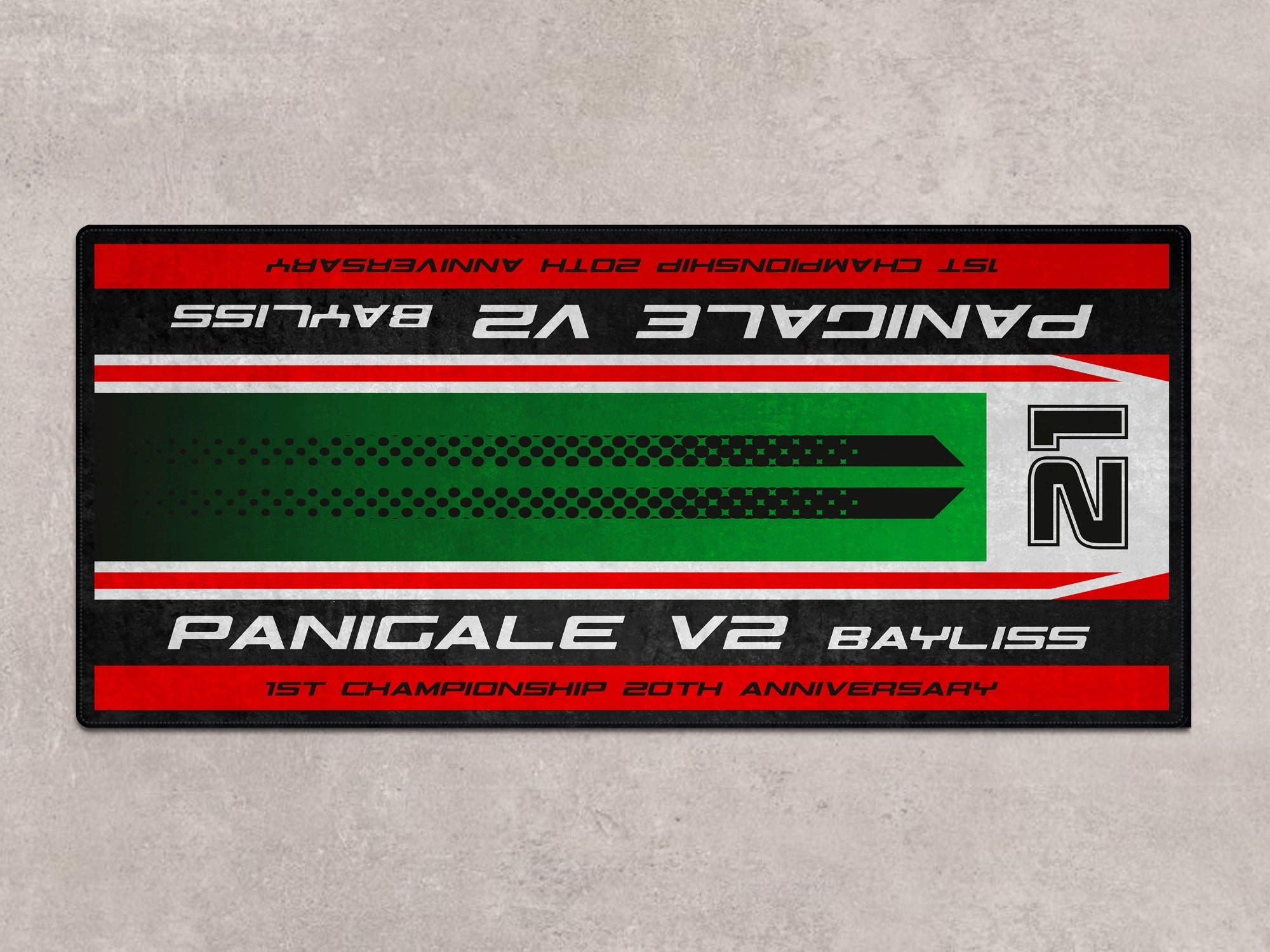 MPM Motorcycle Mat for Ducati Panigale V2 Bayliss 1st Championship 20th Anniversary - MM7193