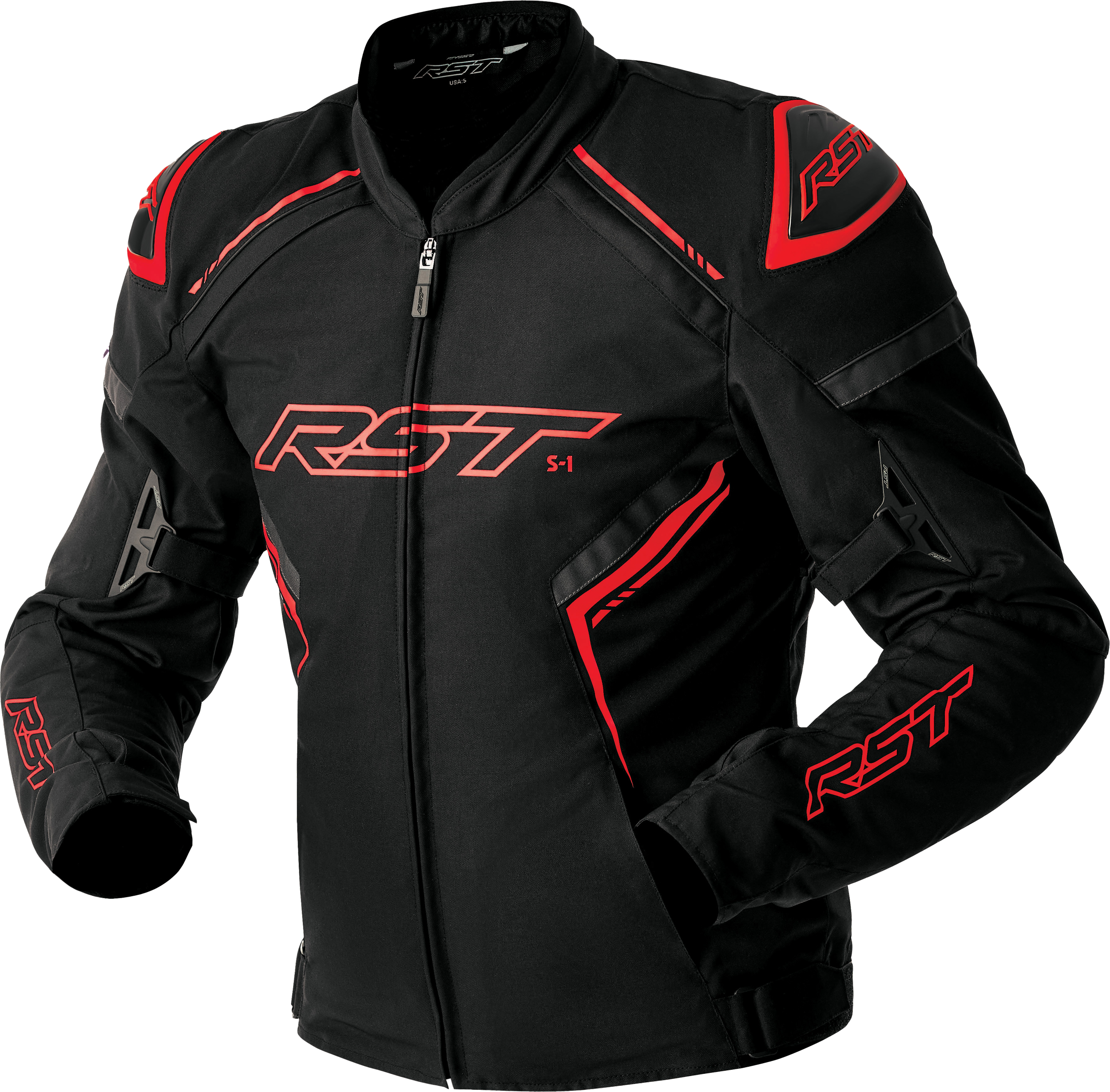 RST S1 D3o Textile Jacket Black/Grey/Red Lg 556-3614444