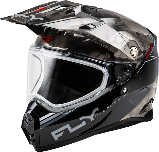 Fly Racing Trekker Cw Conceal Helmet Dual Shld Black/Grey/White 2x 73-313572X