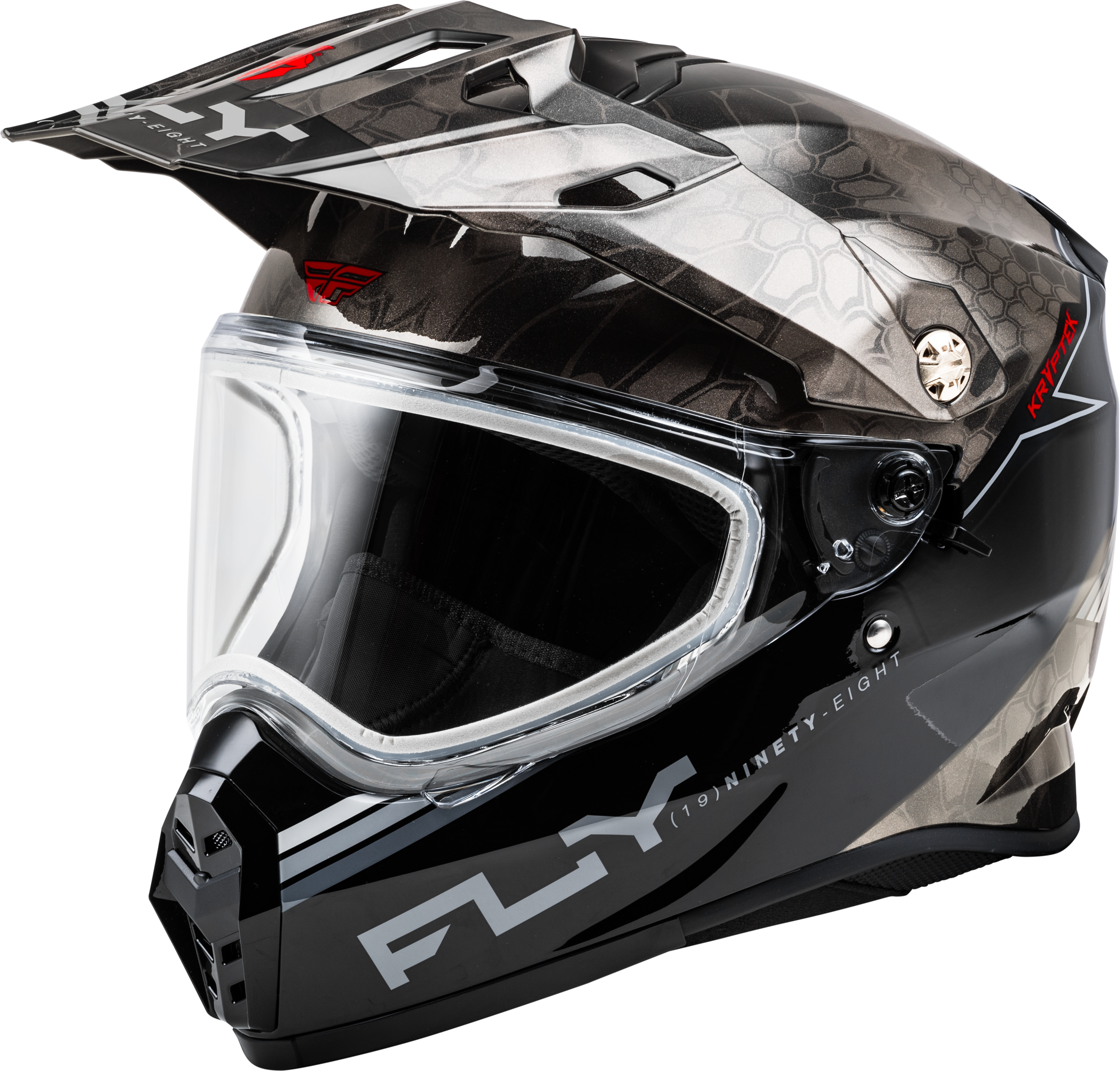Fly Racing Trekker Cw Conceal Helmet Dual Shld Black/Grey/White Md 73-31357M