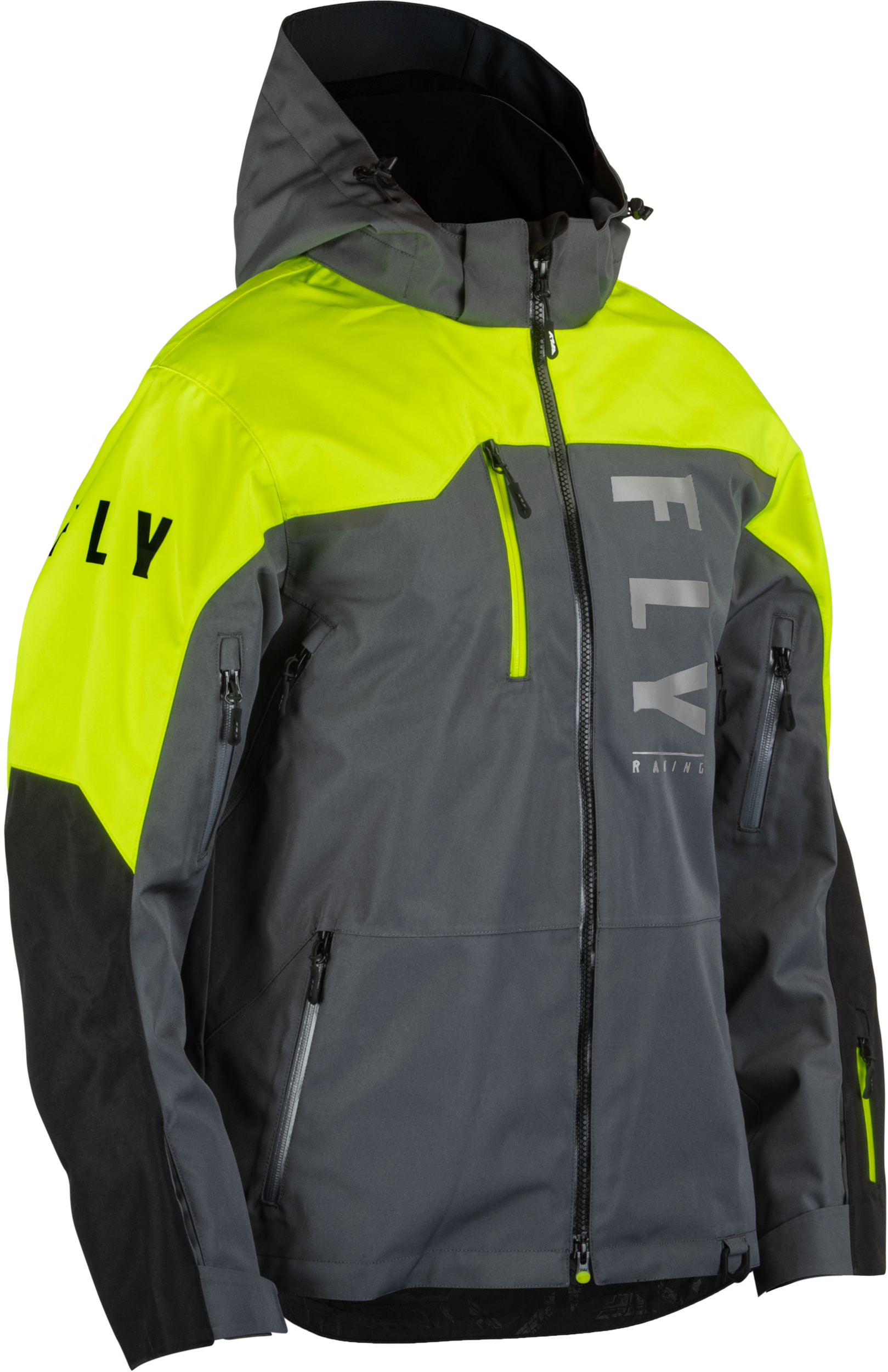 Fly Racing Carbon Jacket Black/Grey/Hi-Vis Xl 470-5204X