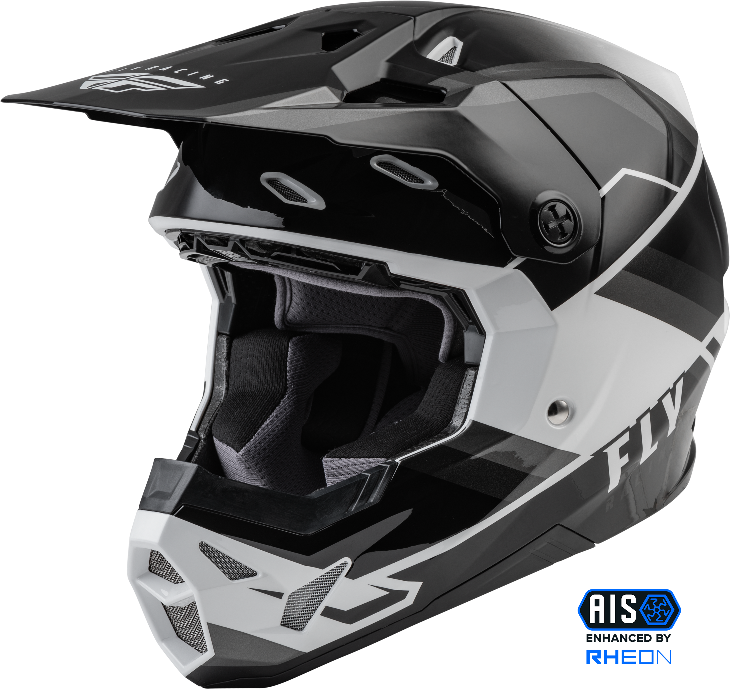Fly Racing Formula Cp Rush Helmet Grey/Black/White Md 73-0023M