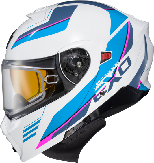 Exo-Gt930 Cold Weather Helmet Modulus Wht/Blu Md (Dual Pane)