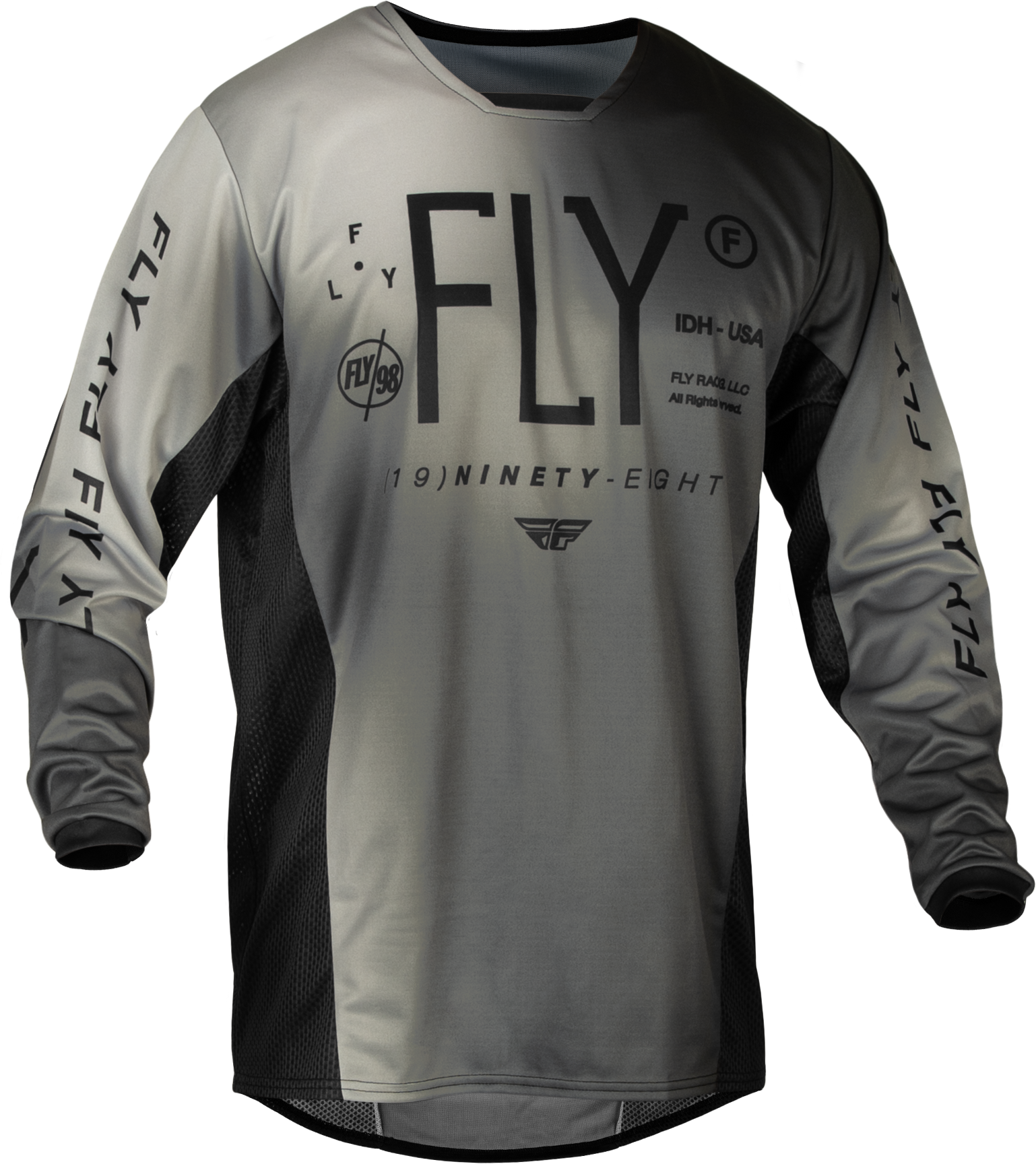 Fly Racing Youth Kinetic Prodigy Jersey Black/Light Grey Ym 377-525YM