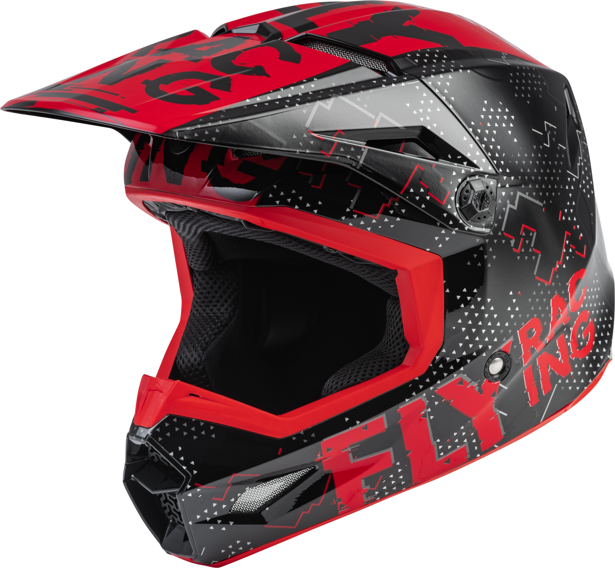Fly Racing Youth Kinetic Scan Helmet Black/Red Ys 73-3490YS