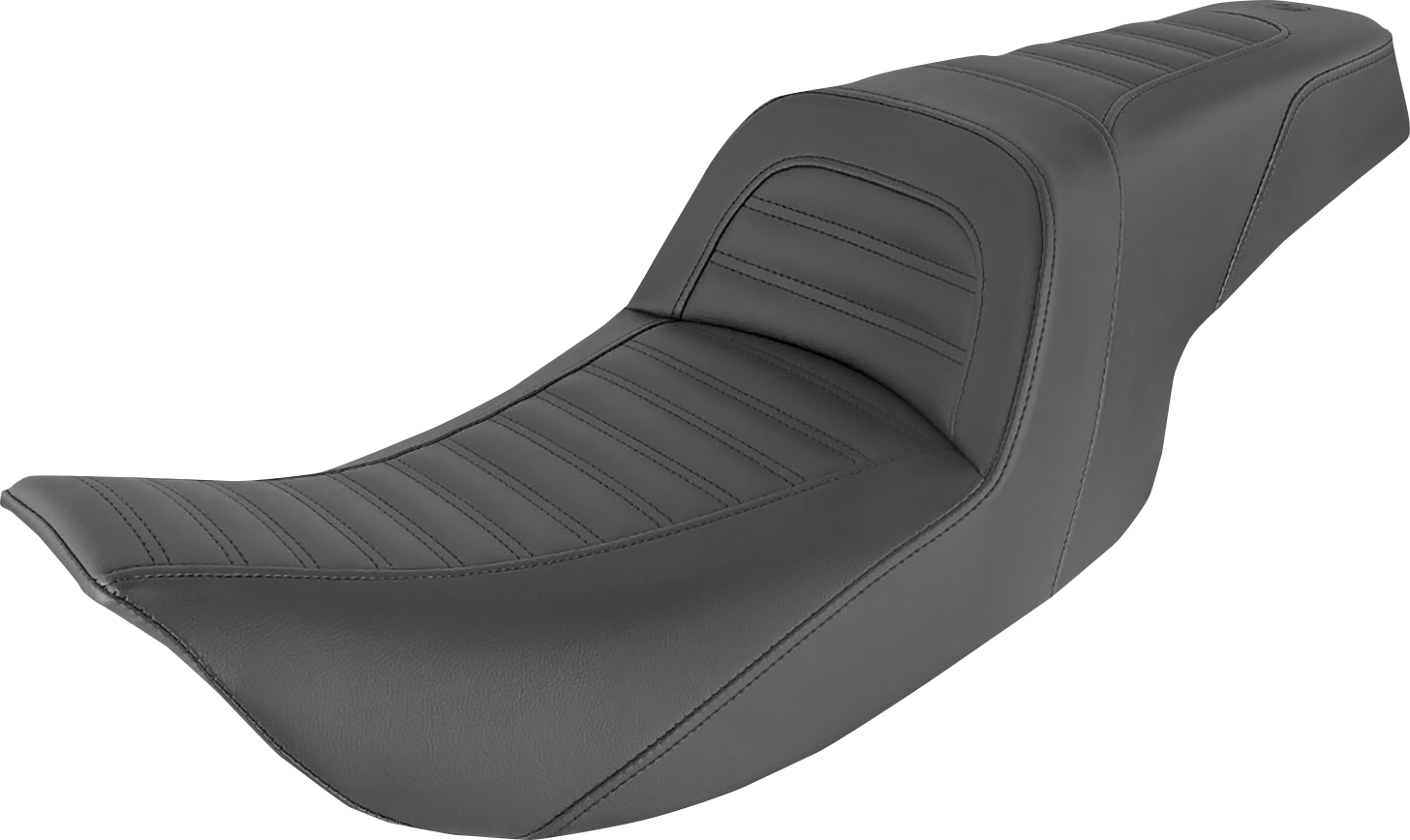 SADDLEMEN Slim Roll & Pleat Seat - Black 897-06-161