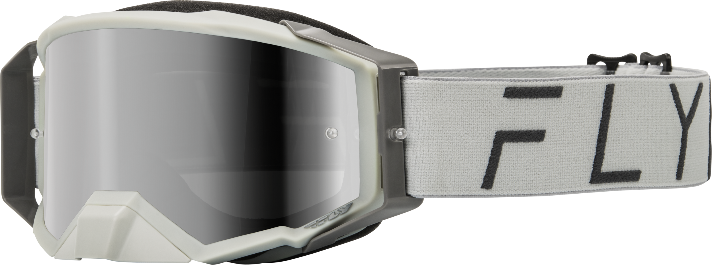 Fly Racing Zone Pro Goggle Grey W/ Grey Mirror/Smoke Lens 37-51910