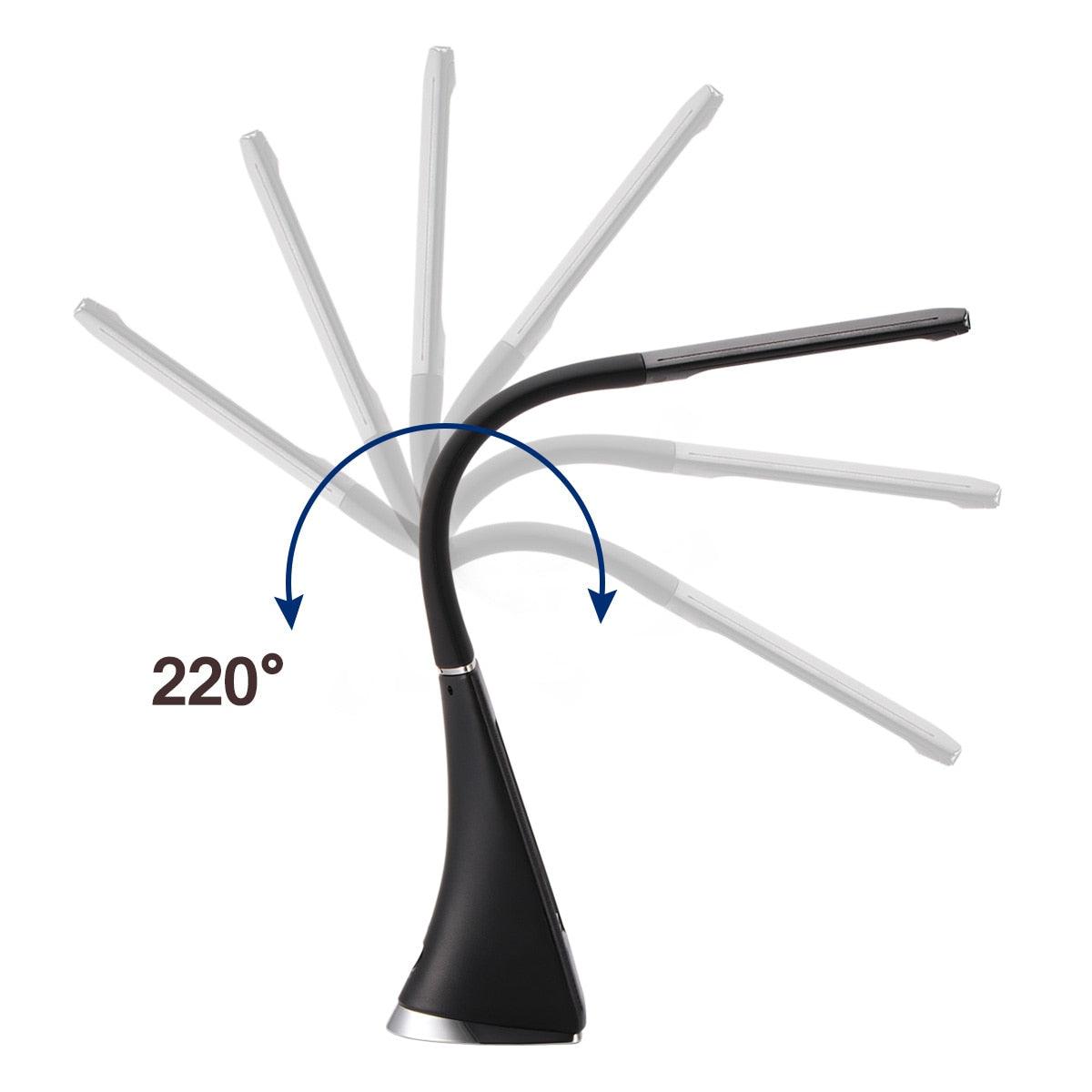 Eco-friendly LED Desk Lamp Multifunction Dimmable Reading Lamp With Calendar Temperature Alarm Clock for Office Bedroom Dorm Decorative Table Lamp Cute Study Lamps for Bedroom Décor