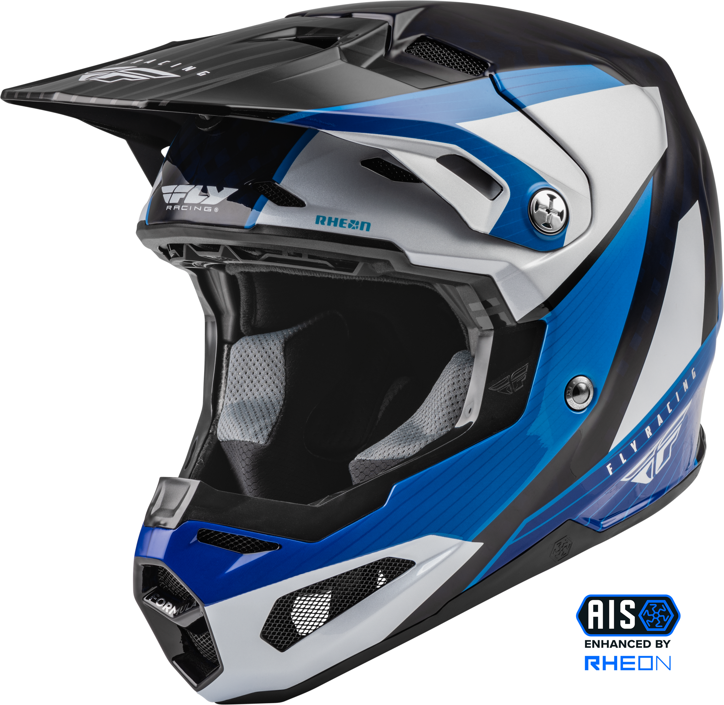 Fly Racing Formula Carbon Prime Helmet Blue/White/Blue Carbon Xs 73-4430XS