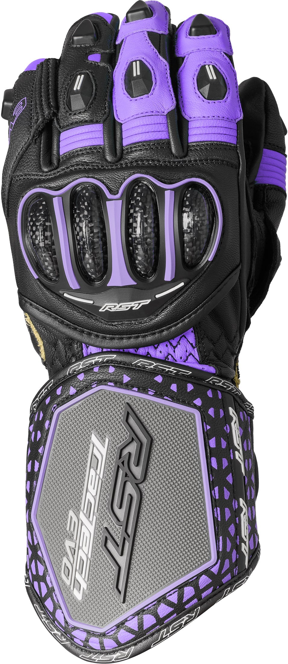 RST Womens Tractech Evo 4 Ce Glove Black/Fushia/Grey Leather Md 556-3495207