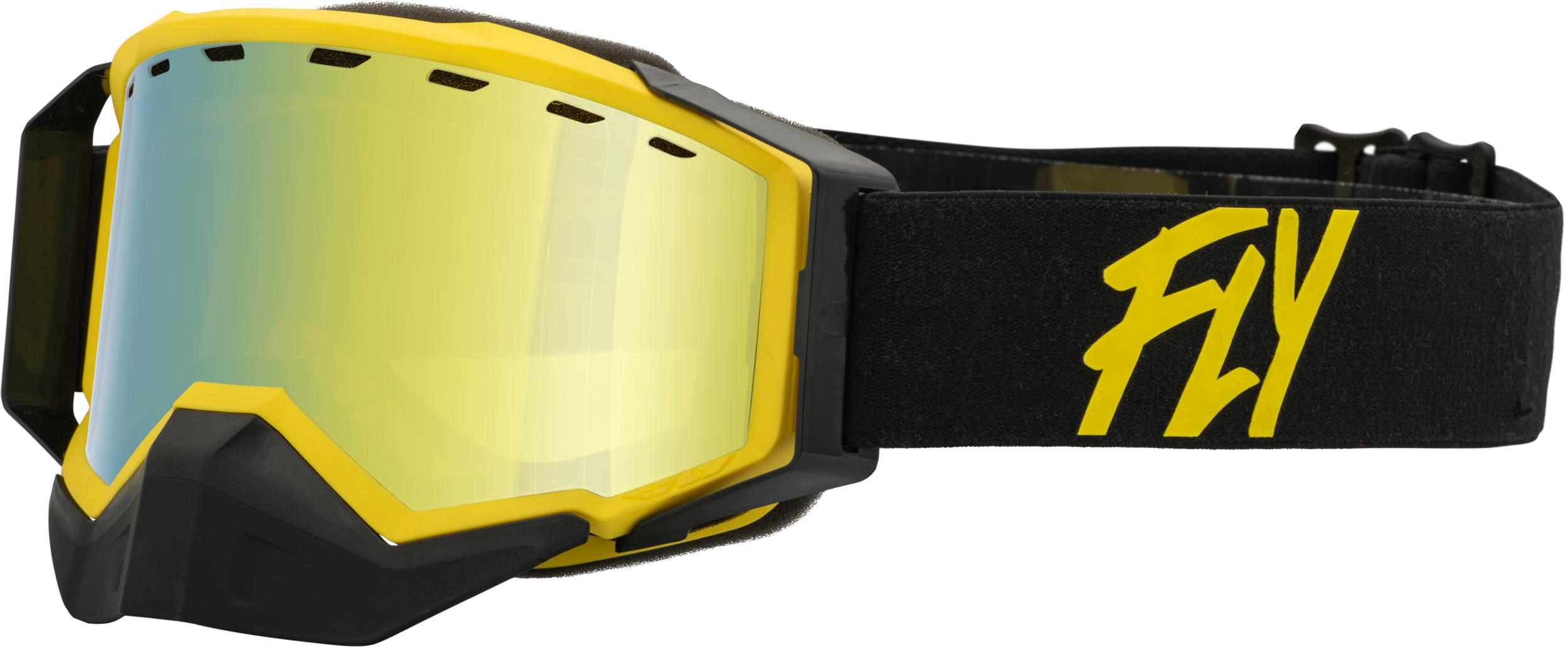 Fly Racing Zone Snow Goggle Black/Yellow W/ Gold Mirror/Yellow Lens 37-50271