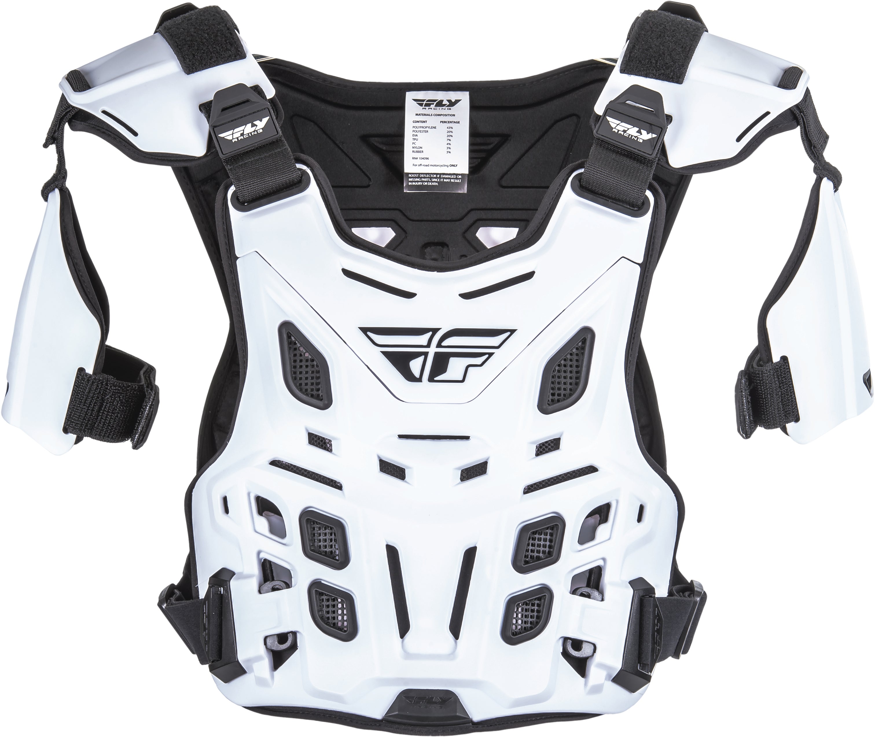 Fly Racing Ce Revel Offroad Roost Guard White 36-16054