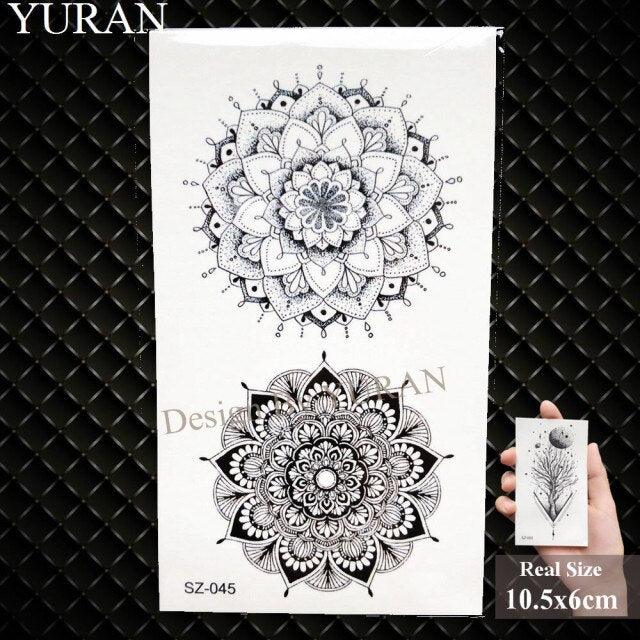 Elegant Lavender Flower Tattoo Stickers Temporary Waterproof Colorful Modern Children Tattoo