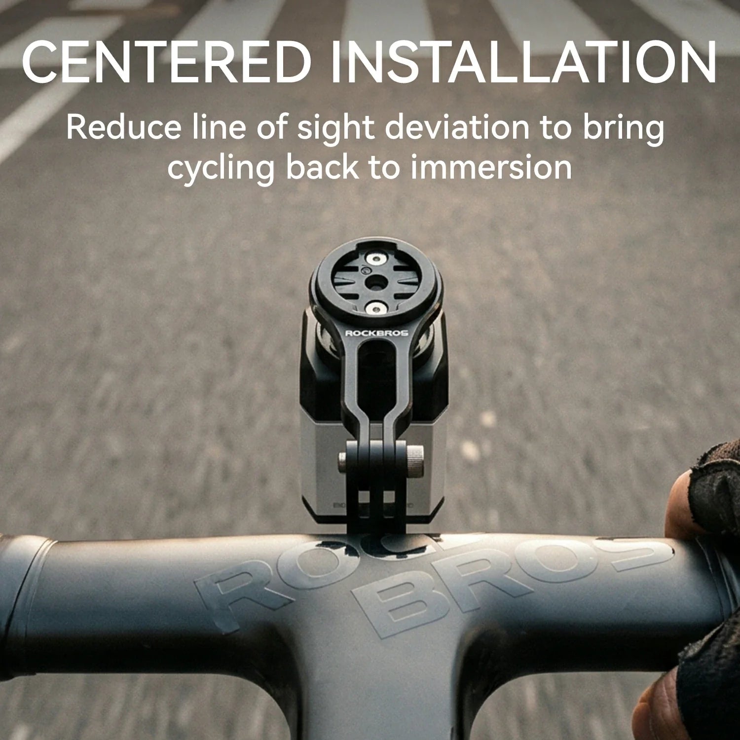 Bike Mount Extension Base for Bike Computer, Light & Action Camera
