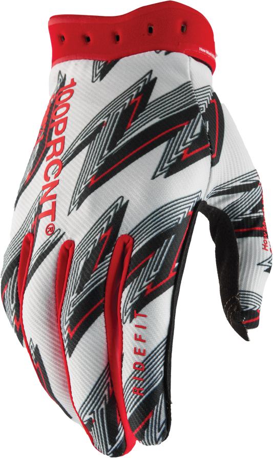 Ridefit Gloves White/Red Md