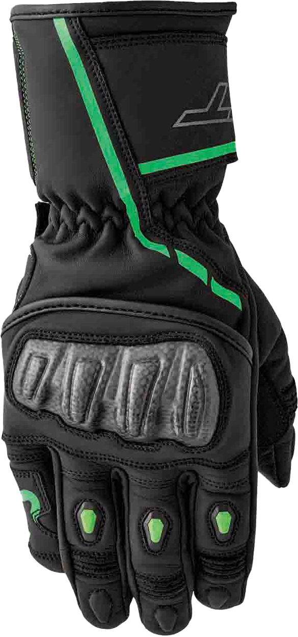 RST S1 Glove Blk/Flo-Green Leather Lg 556-3650210