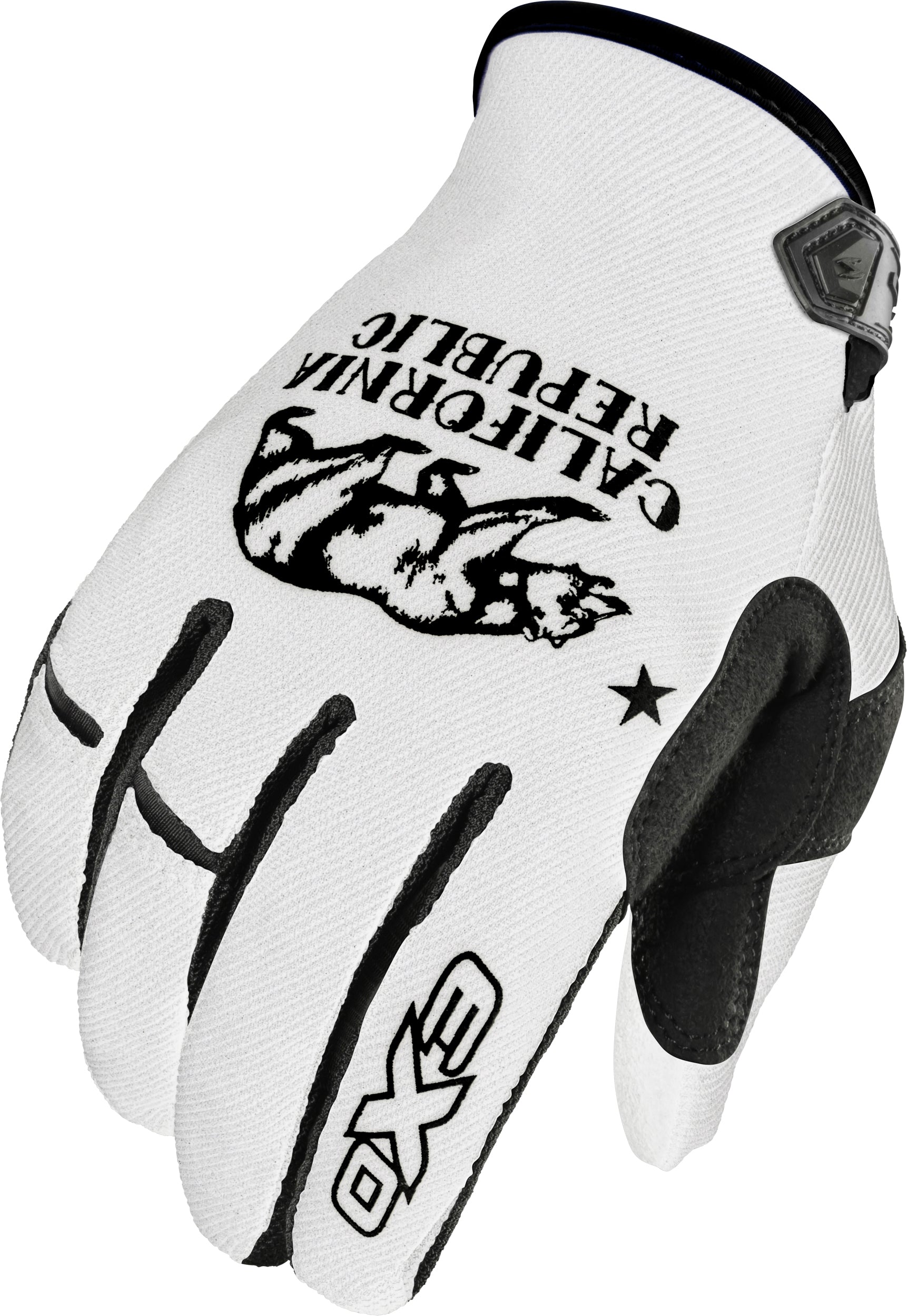 Moto-Flex Gloves Golden State White/Black Md