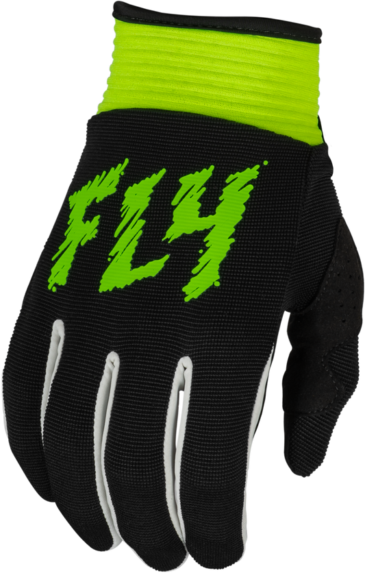 Fly Racing Youth F-16 Gloves Black/Neon Green Yxs 377-214YXS