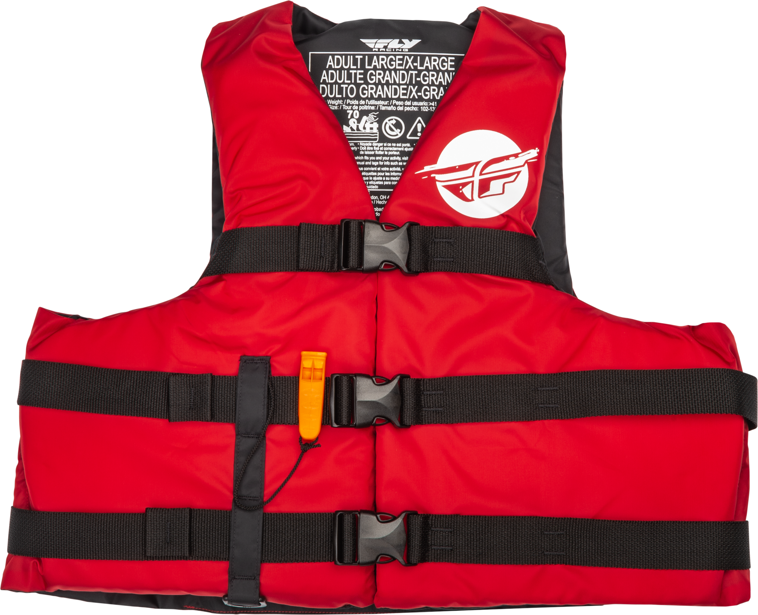 Fly Racing Nylon Flotation Vest Red/White Xs 221-30413XS