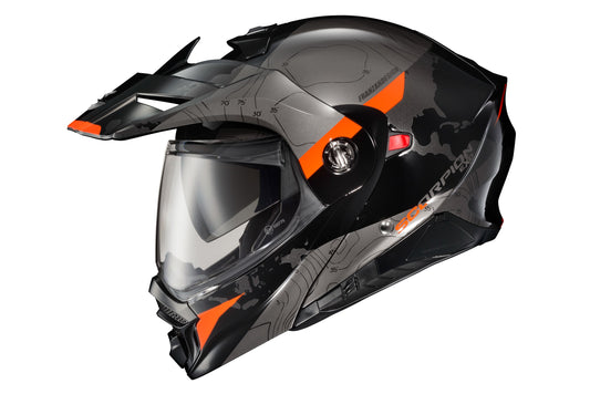 Exo-At960 Modular Helmet Topographic Black/Orange Sm