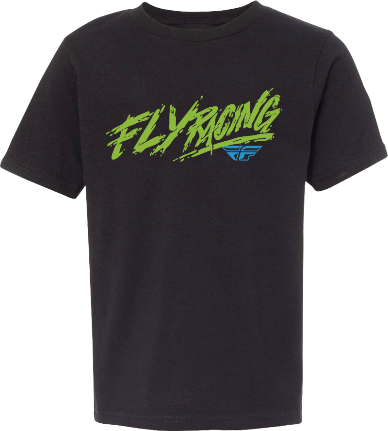 Fly Racing Youth Fly Khaos Tee Black Yl 352-0020YL