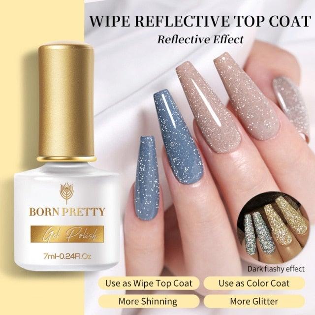 Fashion 2022 New Womens Colorful Nail Gel Polish Modern Glitter Pink Purple UV Diamond Stylish Design Nail Colors Gel For Girls and Women In Shinny Trend Color