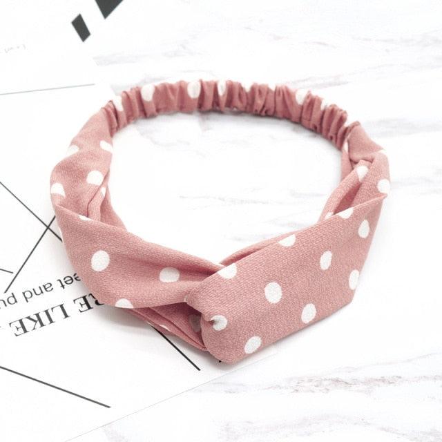 Fashion Wave Point Knot Headband Women Turban Elastic Hairband Head Wrap Hair Accessories for Girls Lady Headwear Hair Band Gorgeous Hair Accessories For Women