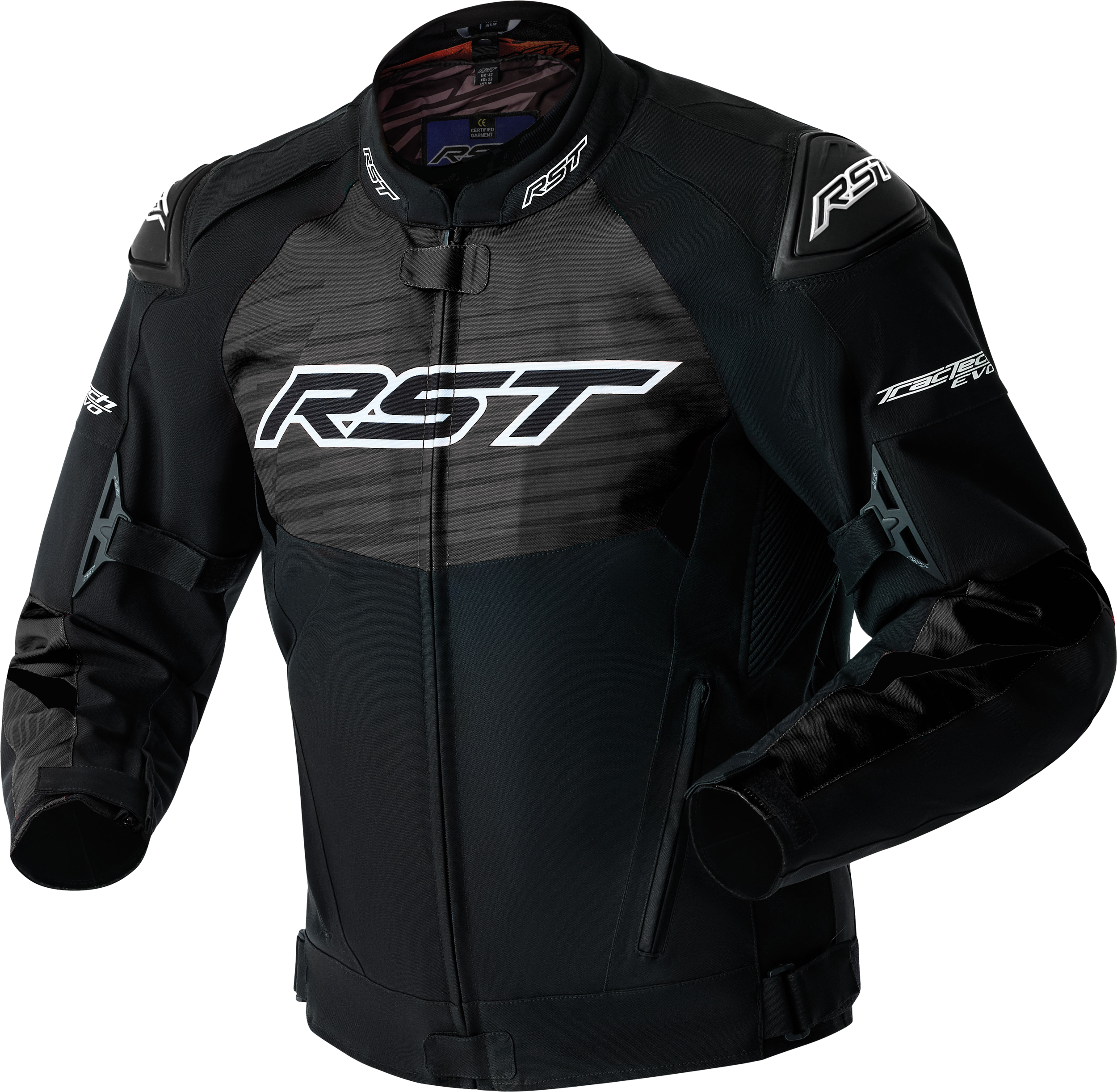 RST Tractech Evo D3o Jacket Black/White Textile Lg 556-3640144