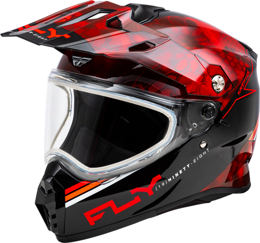 Fly Racing Trekker Cw Conceal Helmet Dual Shld Red/Black 2x 73-313582X