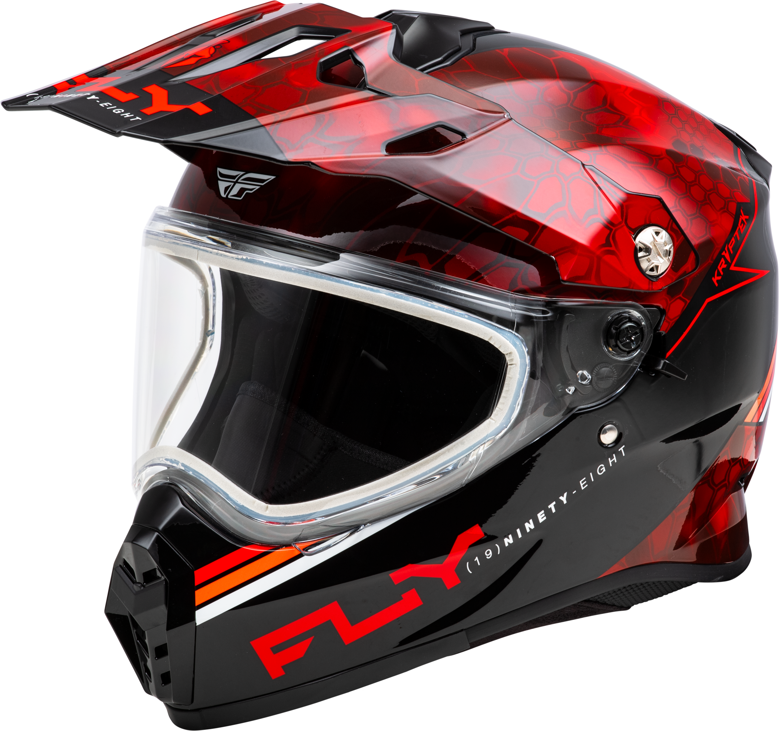 Fly Racing Trekker Cw Conceal Helmet Dual Shld Red/Black Lg 73-31358L