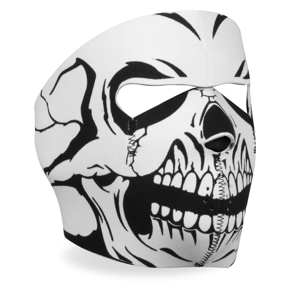 FMA1012 Black and White Skull Neoprene Face Mask