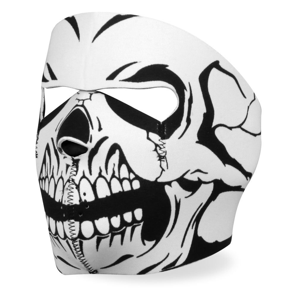 FMA1012 Black and White Skull Neoprene Face Mask