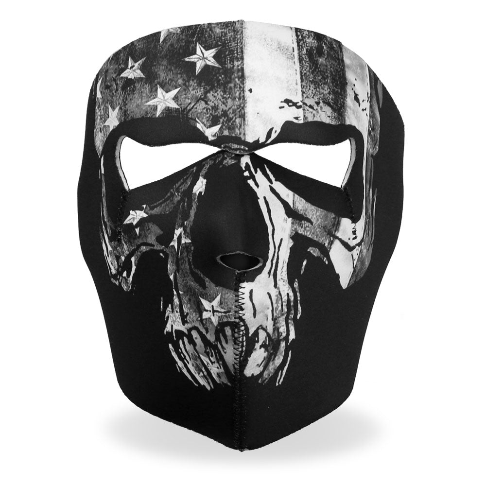 FMA1034 Gray Skull Flag Face Mask