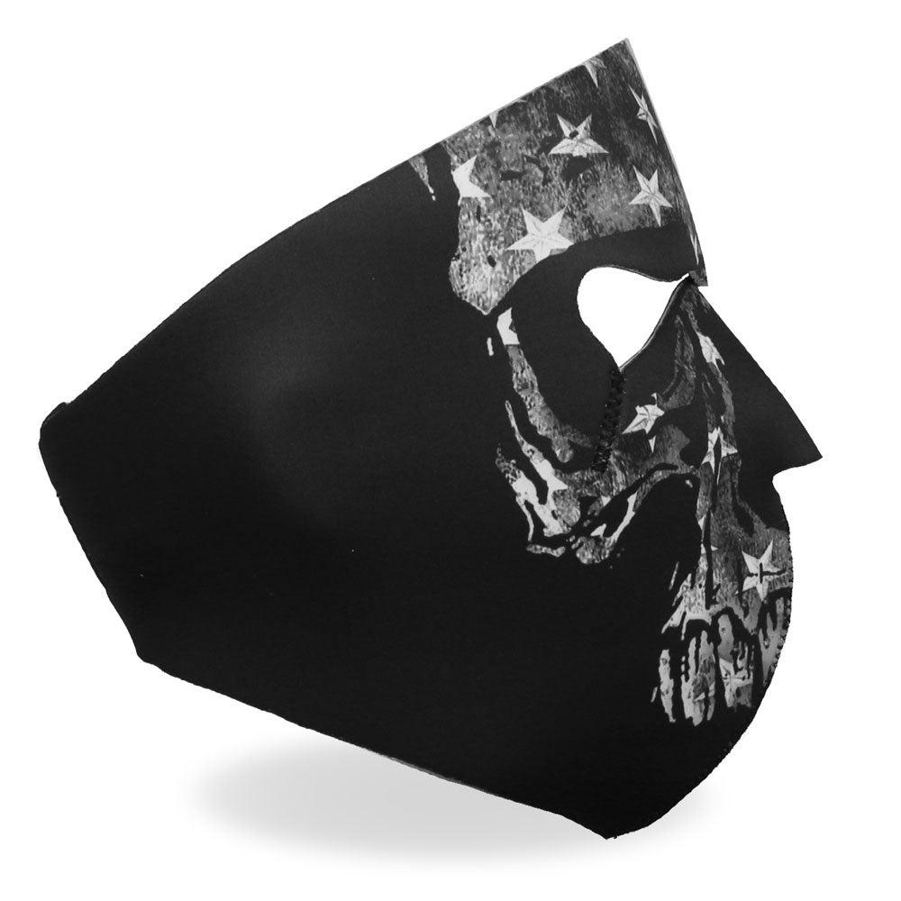 FMA1034 Gray Skull Flag Face Mask