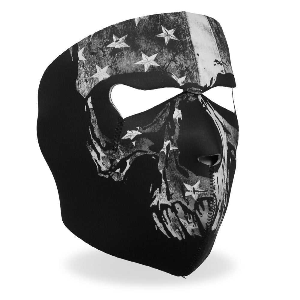 FMA1034 Gray Skull Flag Face Mask