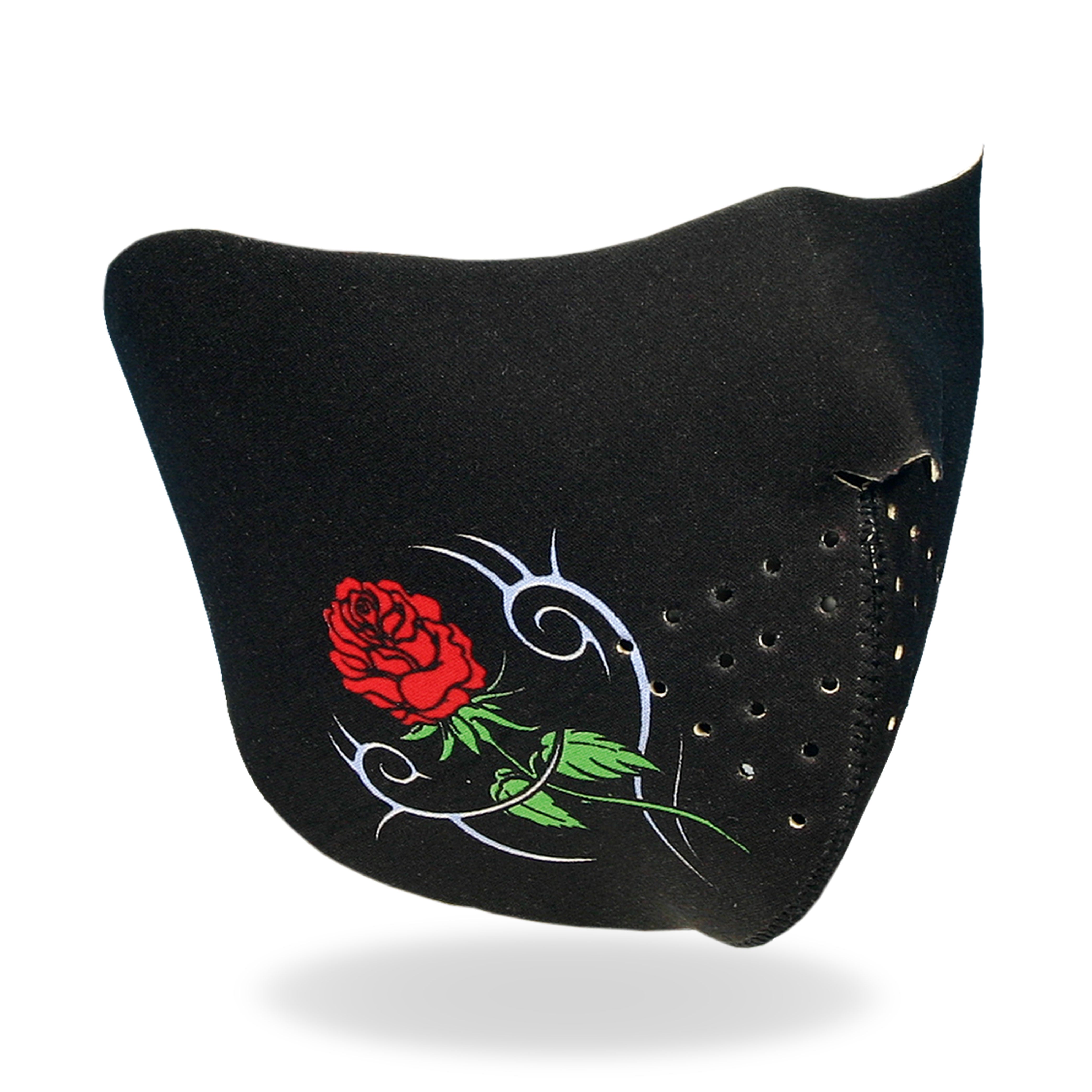 FMB1003  Ladies Tribal Rose Neoprene 1/2 Face Mask