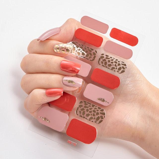 Full Cover Nail Stickers Designer Nail Decals Fashion Five Sorts of Nail Stickers  Nail Sticker set Nail Decoration Nail Strips 3D Nail Art Stickers Decal Slider Template Diy Nail Tool Decorations Nail Art Design Self Adhesive Luxury Designer Nail Sticker