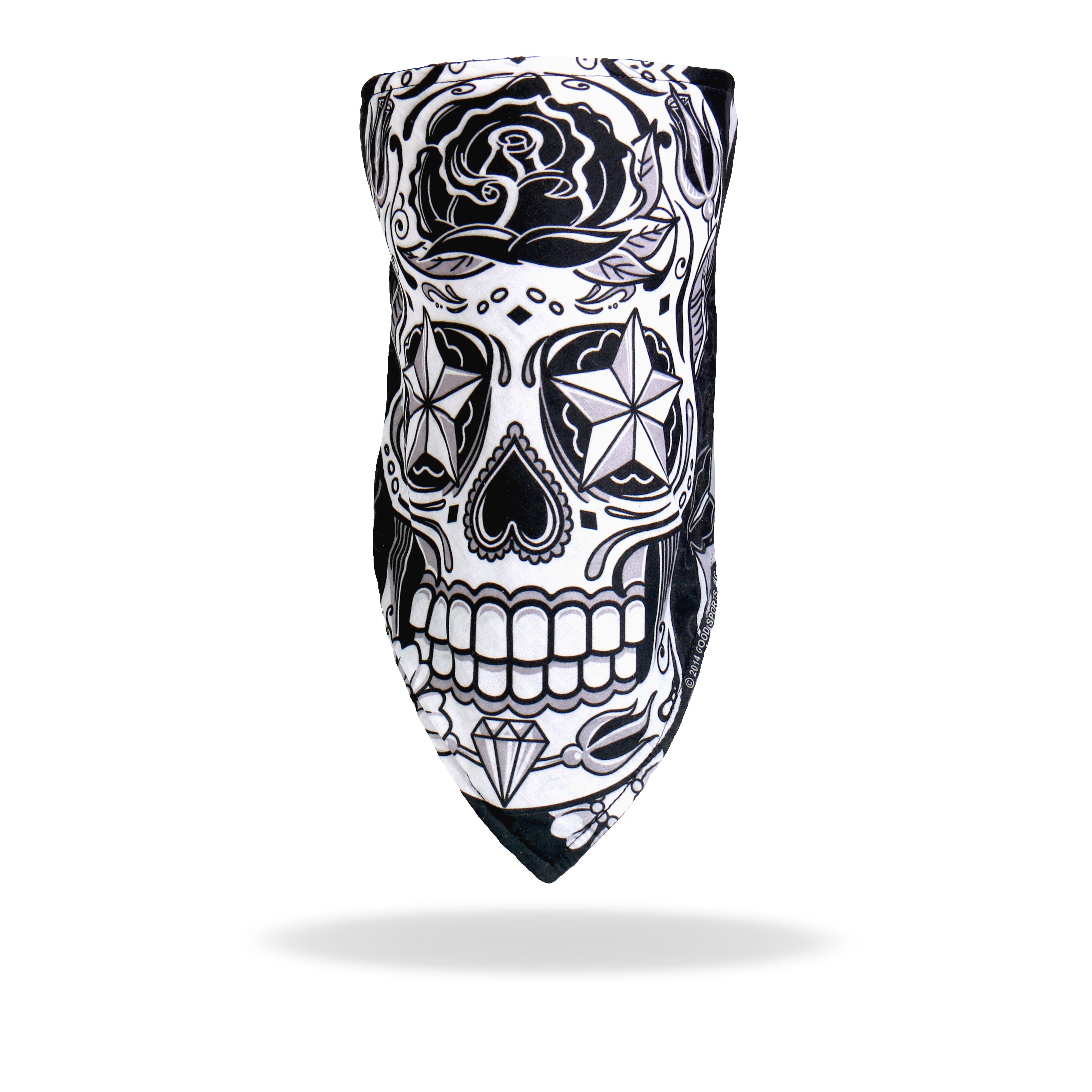 FWC1002 Sugar Skull Face Wrap Neck Warmer