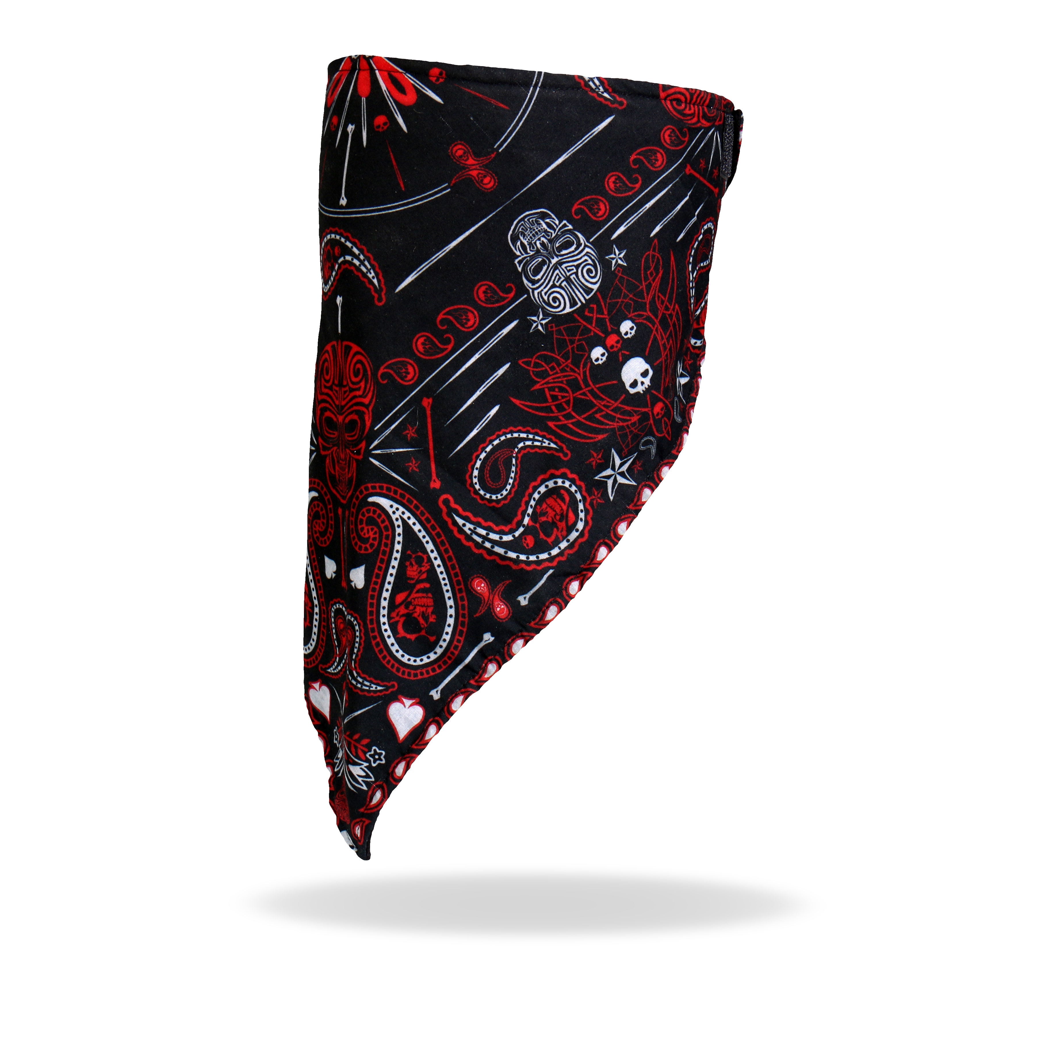 FWC1004 Red Paisley Face Wrap Neck Warmer