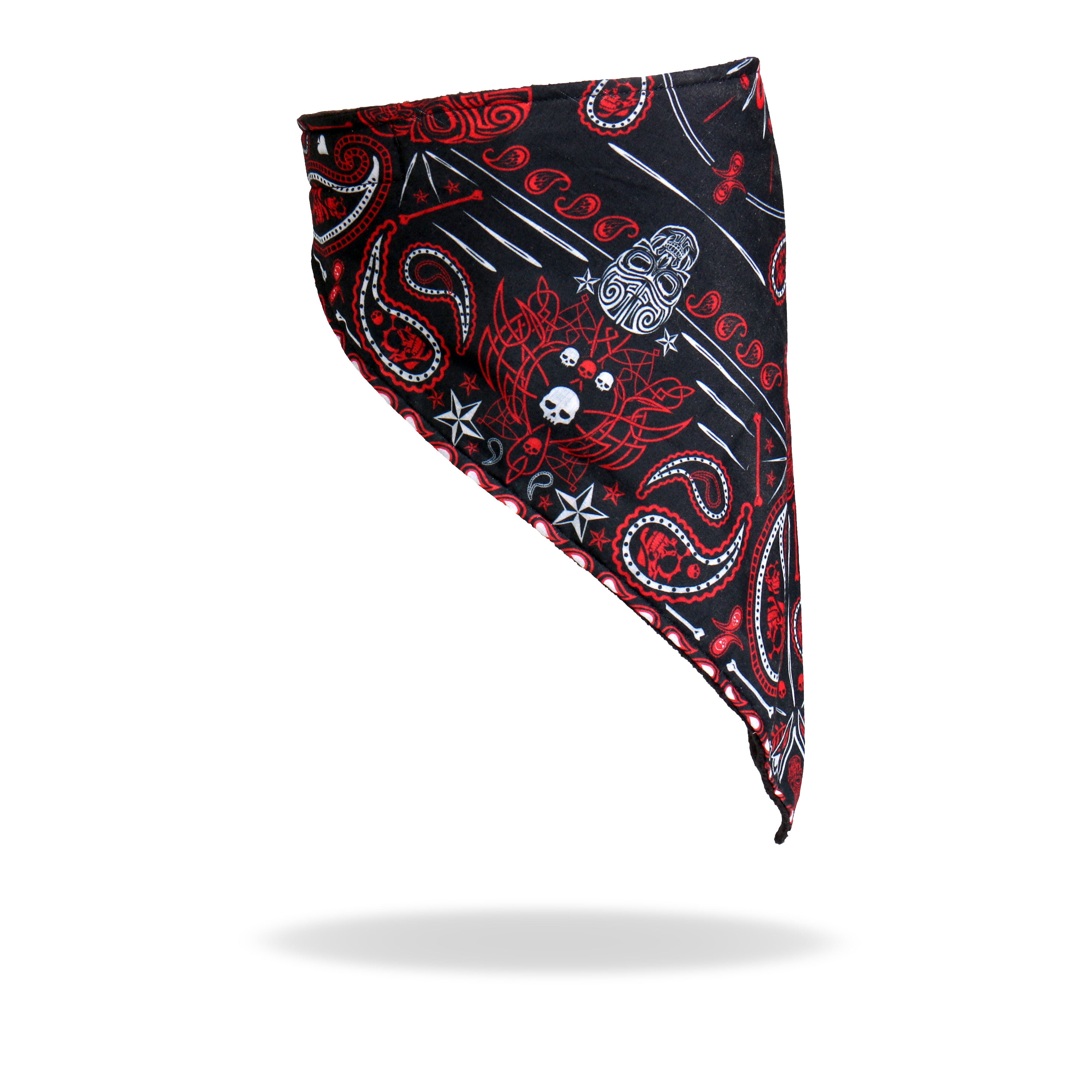 FWC1004 Red Paisley Face Wrap Neck Warmer