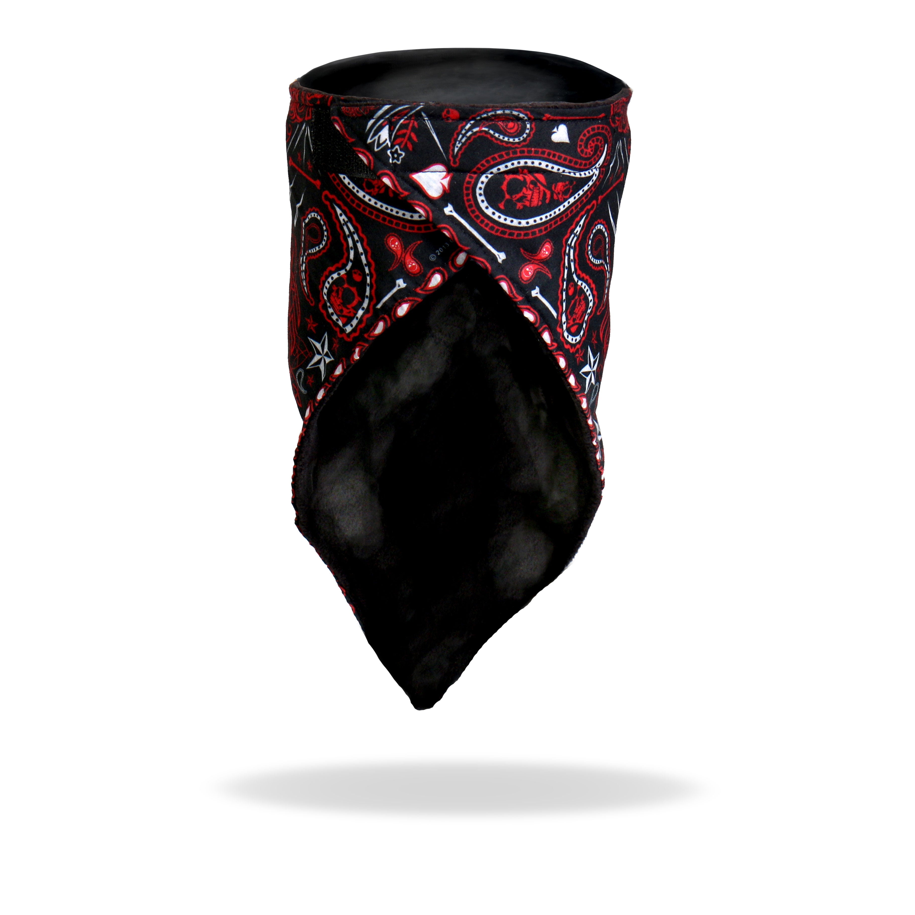 FWC1004 Red Paisley Face Wrap Neck Warmer