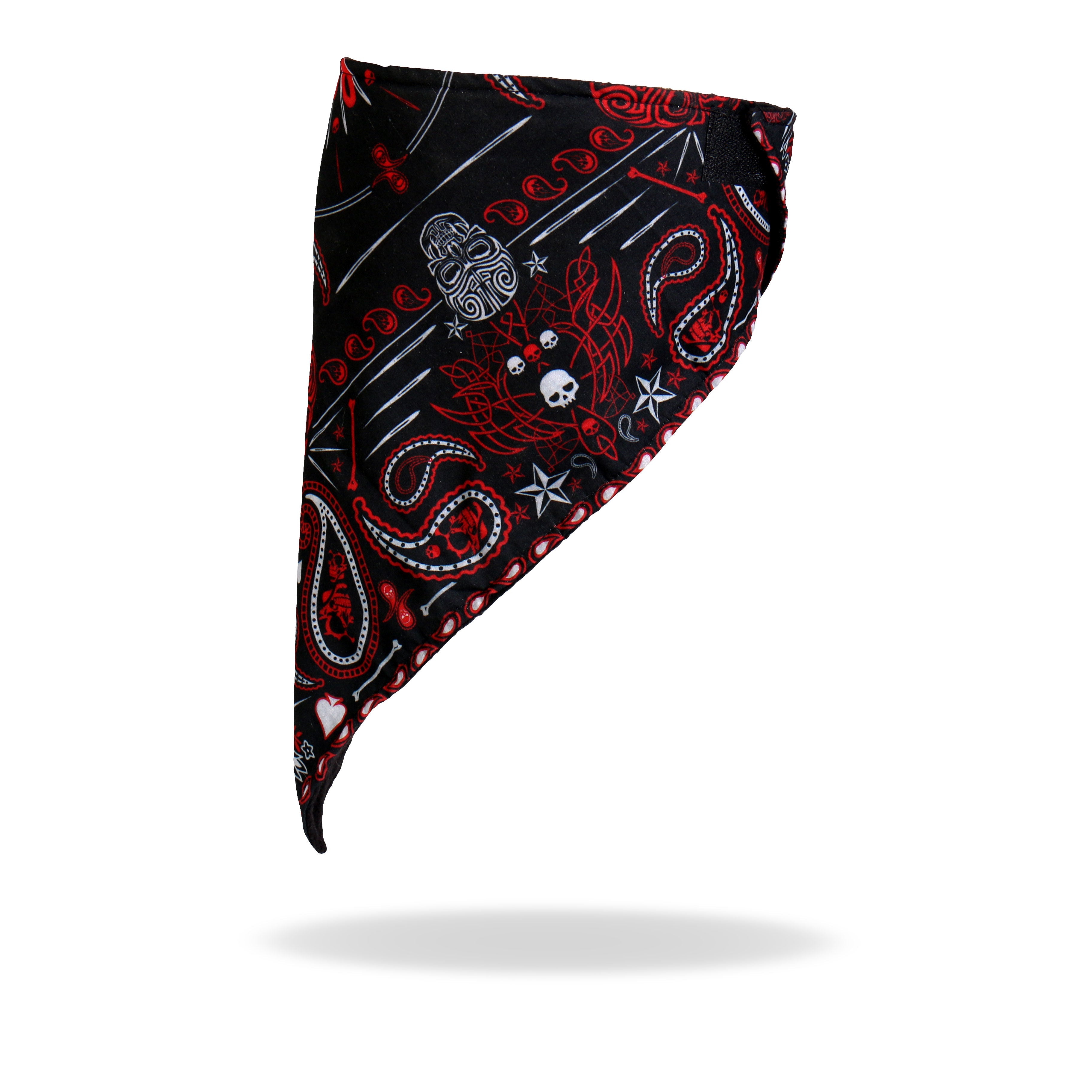 FWC1004 Red Paisley Face Wrap Neck Warmer
