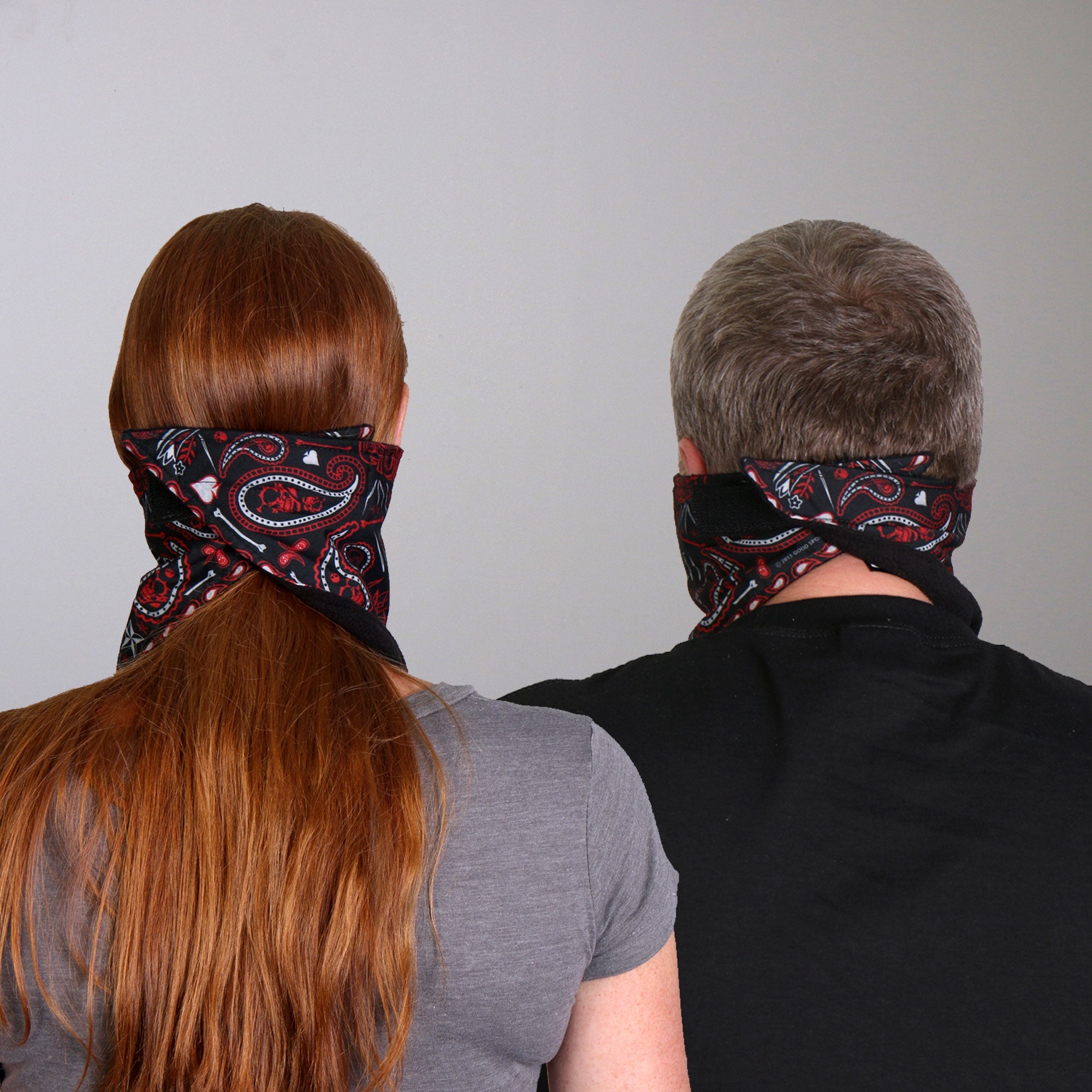 FWC1004 Red Paisley Face Wrap Neck Warmer